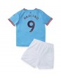 Manchester City Erling Haaland #9 Heimtrikotsatz für Kinder 2022-23 Kurzarm (+ Kurze Hosen)